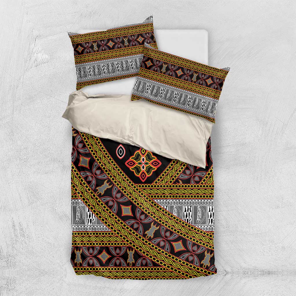 Cameroon Bamenda Toghu Inspired Bedding Set Classic Motifs