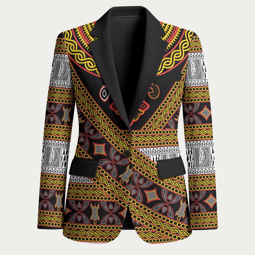 Cameroon Bamenda Toghu Inspired Blazer Classic Motifs