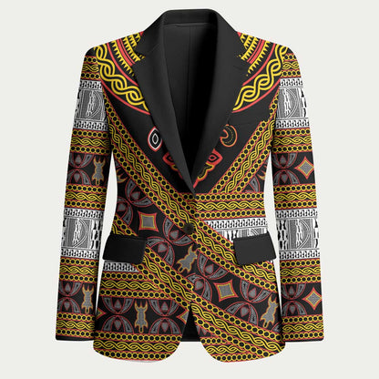 Cameroon Bamenda Toghu Inspired Blazer Classic Motifs