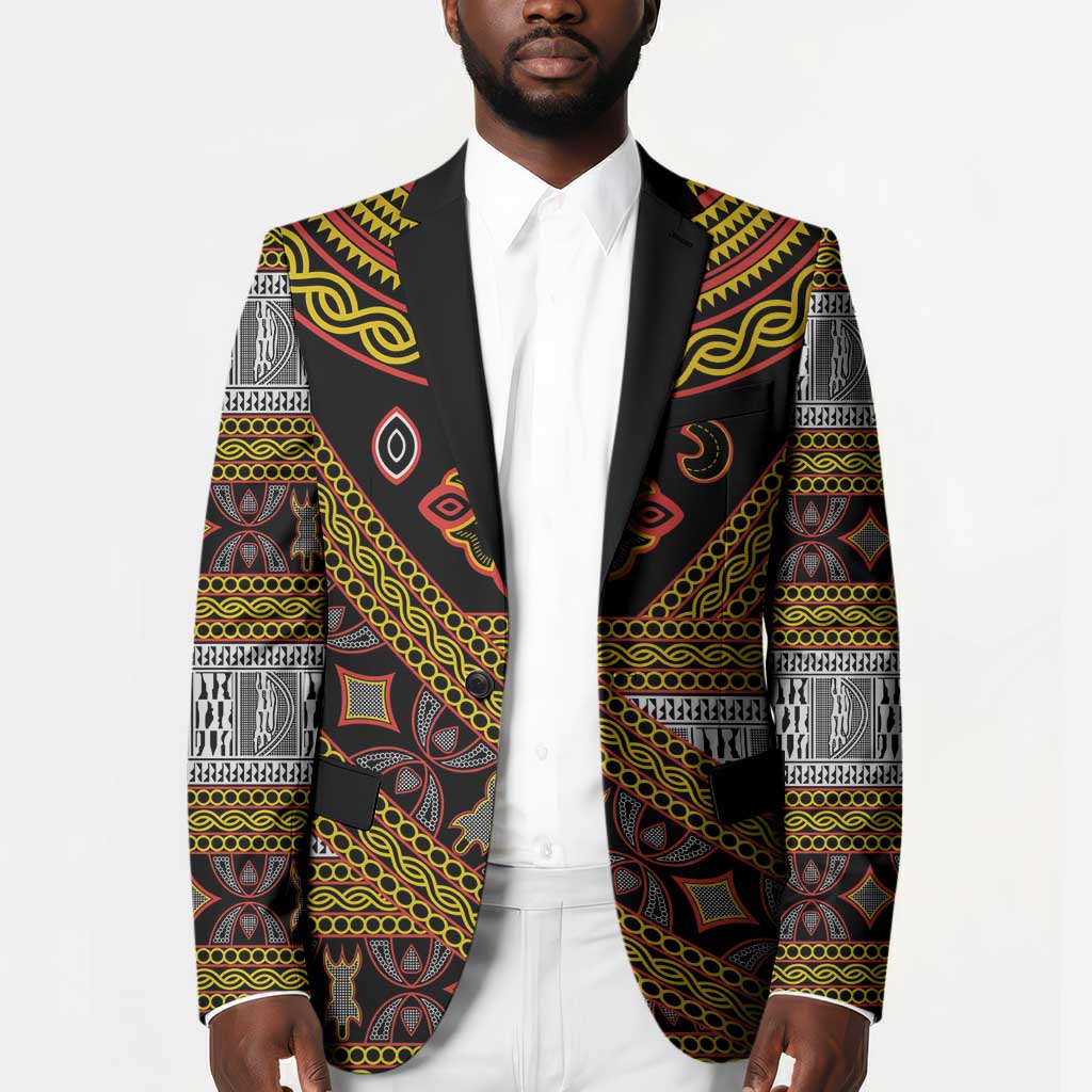 Cameroon Bamenda Toghu Inspired Blazer Classic Motifs