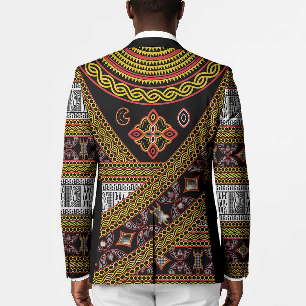 Cameroon Bamenda Toghu Inspired Blazer Classic Motifs