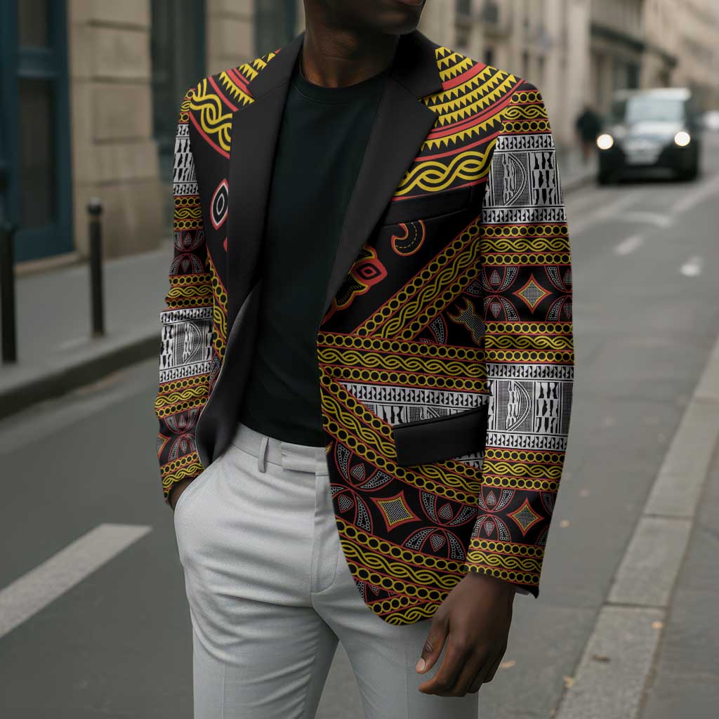 Cameroon Bamenda Toghu Inspired Blazer Classic Motifs