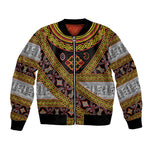 Cameroon Bamenda Toghu Inspired Bomber Jacket Classic Motifs