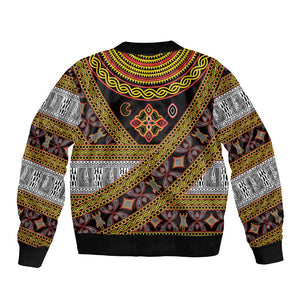 Cameroon Bamenda Toghu Inspired Bomber Jacket Classic Motifs