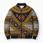 Cameroon Bamenda Toghu Inspired Bomber Puffer Jacket Classic Motifs