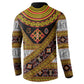Cameroon Bamenda Toghu Inspired Button Sweatshirt Classic Motifs