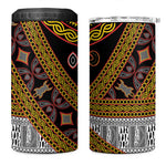 Cameroon Bamenda Toghu Inspired 4 in 1 Can Cooler Tumbler Classic Motifs