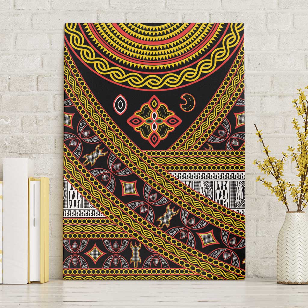 Cameroon Bamenda Toghu Inspired Canvas Wall Art Classic Motifs