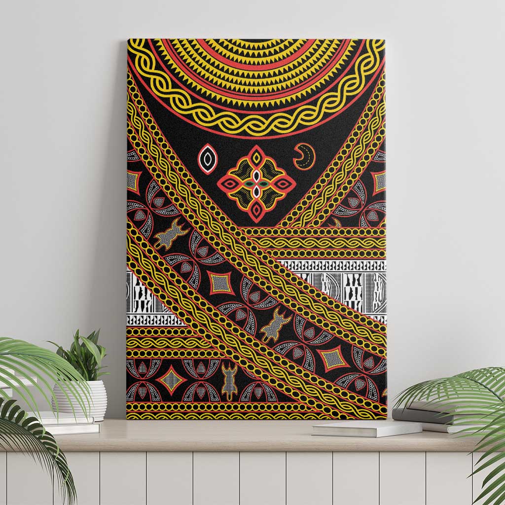 Cameroon Bamenda Toghu Inspired Canvas Wall Art Classic Motifs