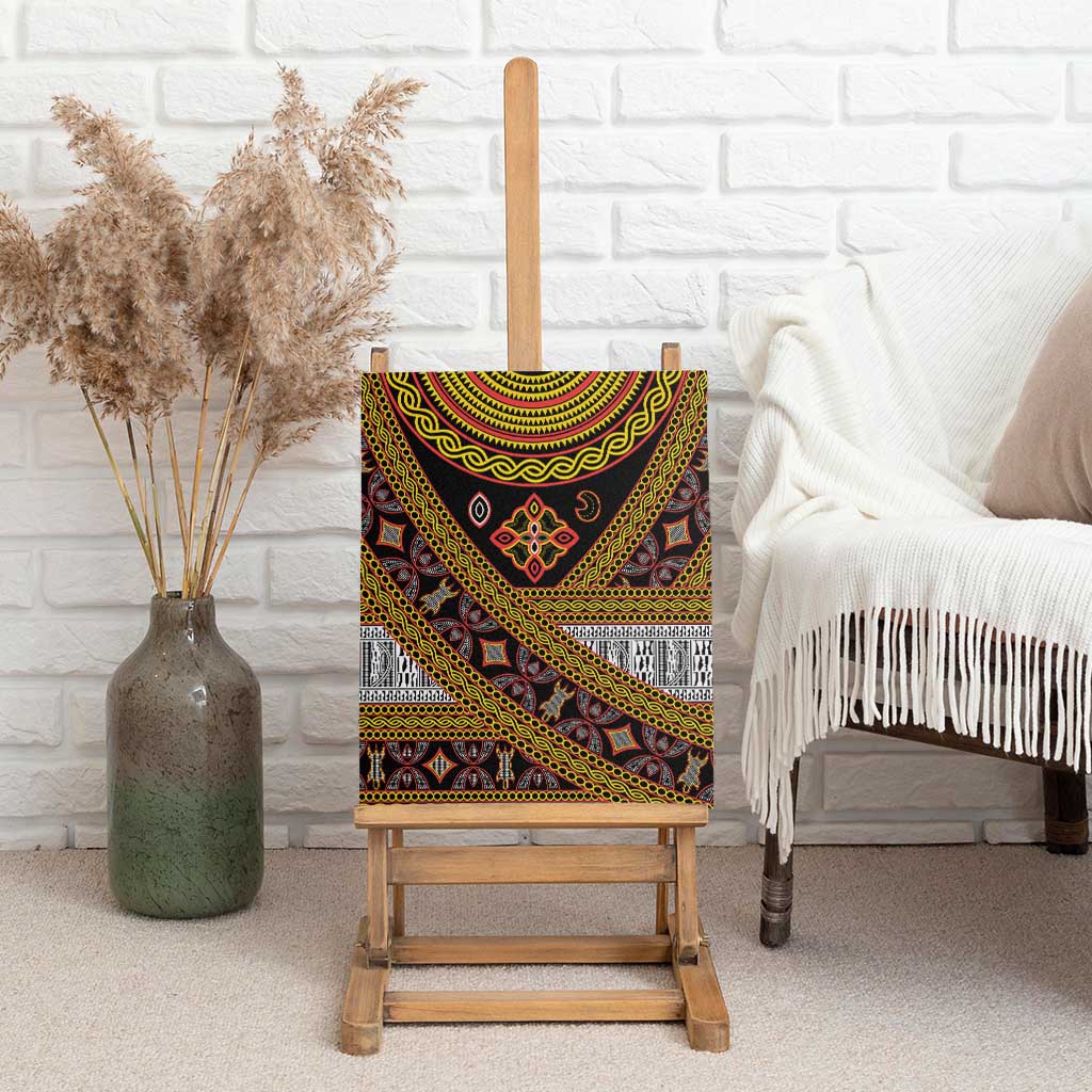 Cameroon Bamenda Toghu Inspired Canvas Wall Art Classic Motifs