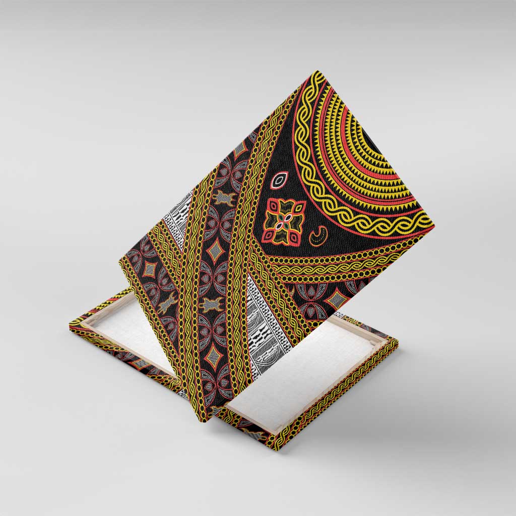 Cameroon Bamenda Toghu Inspired Canvas Wall Art Classic Motifs