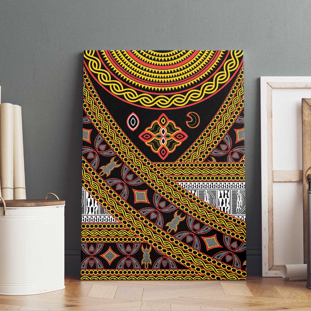 Cameroon Bamenda Toghu Inspired Canvas Wall Art Classic Motifs