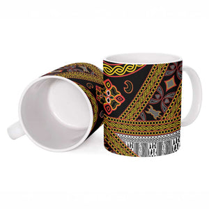 Cameroon Bamenda Toghu Inspired Ceramic Mug Classic Motifs