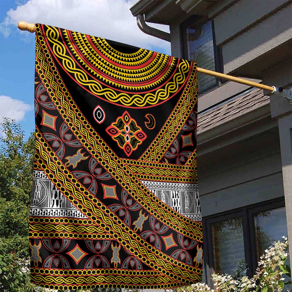Cameroon Bamenda Toghu Inspired Garden Flag Classic Motifs