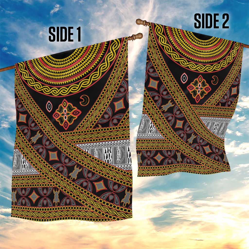 Cameroon Bamenda Toghu Inspired Garden Flag Classic Motifs