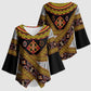 Cameroon Bamenda Toghu Inspired Kimono Sleeve Blouse Classic Motifs