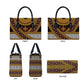 Cameroon Bamenda Toghu Inspired Leather Bag Classic Motifs
