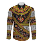 Cameroon Bamenda Toghu Inspired Long Sleeve Button Shirt Classic Motifs