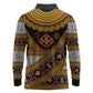 Cameroon Bamenda Toghu Inspired Long Sleeve Polo Shirt Classic Motifs