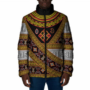 Cameroon Bamenda Toghu Inspired Padded Jacket Classic Motifs