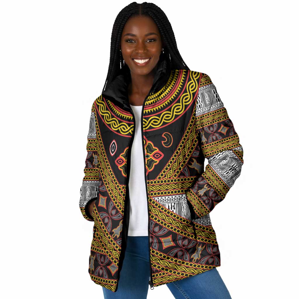 Cameroon Bamenda Toghu Inspired Padded Jacket Classic Motifs