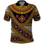Cameroon Bamenda Toghu Inspired Polo Shirt Classic Motifs