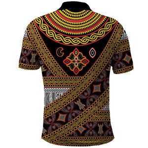Cameroon Bamenda Toghu Inspired Polo Shirt Classic Motifs