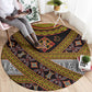 Cameroon Bamenda Toghu Inspired Round Carpet Classic Motifs