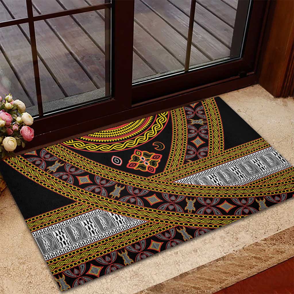 Cameroon Bamenda Toghu Inspired Rubber Doormat Classic Motifs