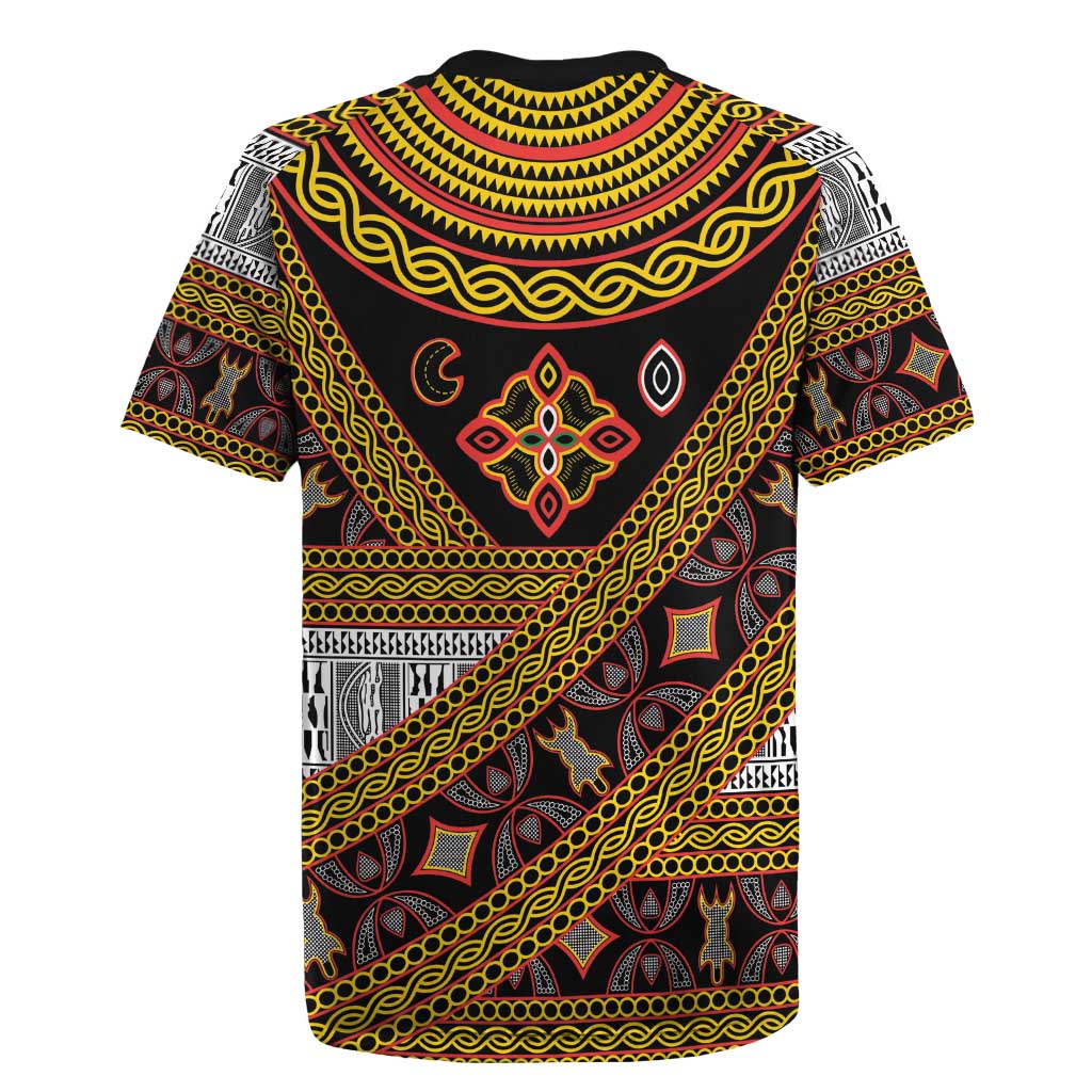 Cameroon Bamenda Toghu Inspired Rugby Jersey Classic Motifs