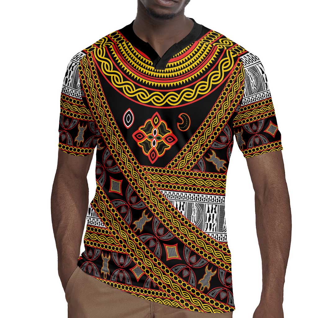 Cameroon Bamenda Toghu Inspired Rugby Jersey Classic Motifs