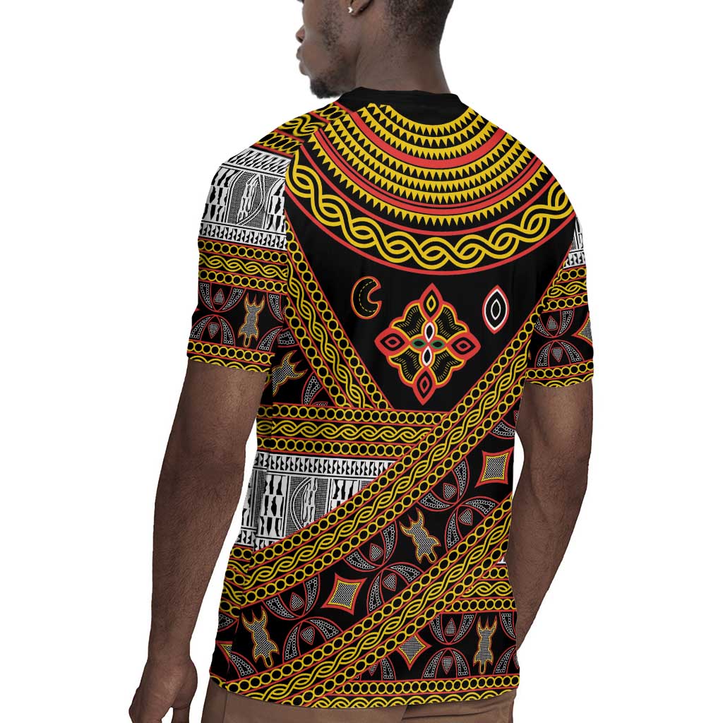 Cameroon Bamenda Toghu Inspired Rugby Jersey Classic Motifs