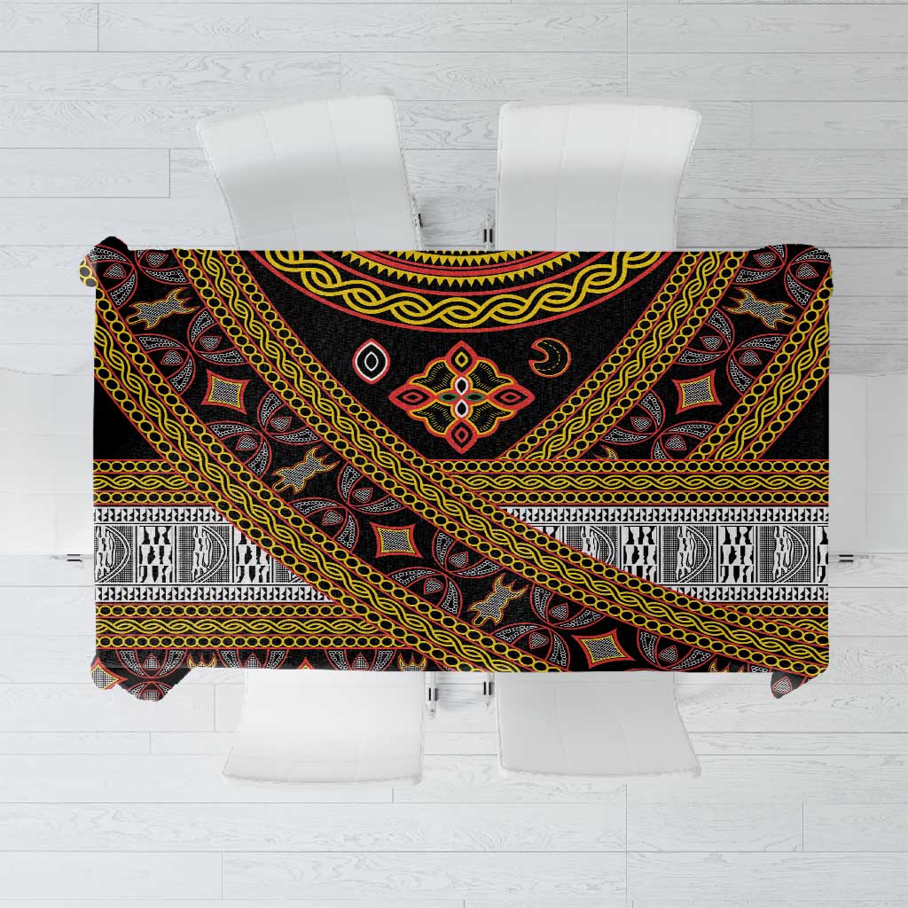 Cameroon Bamenda Toghu Inspired Tablecloth Classic Motifs