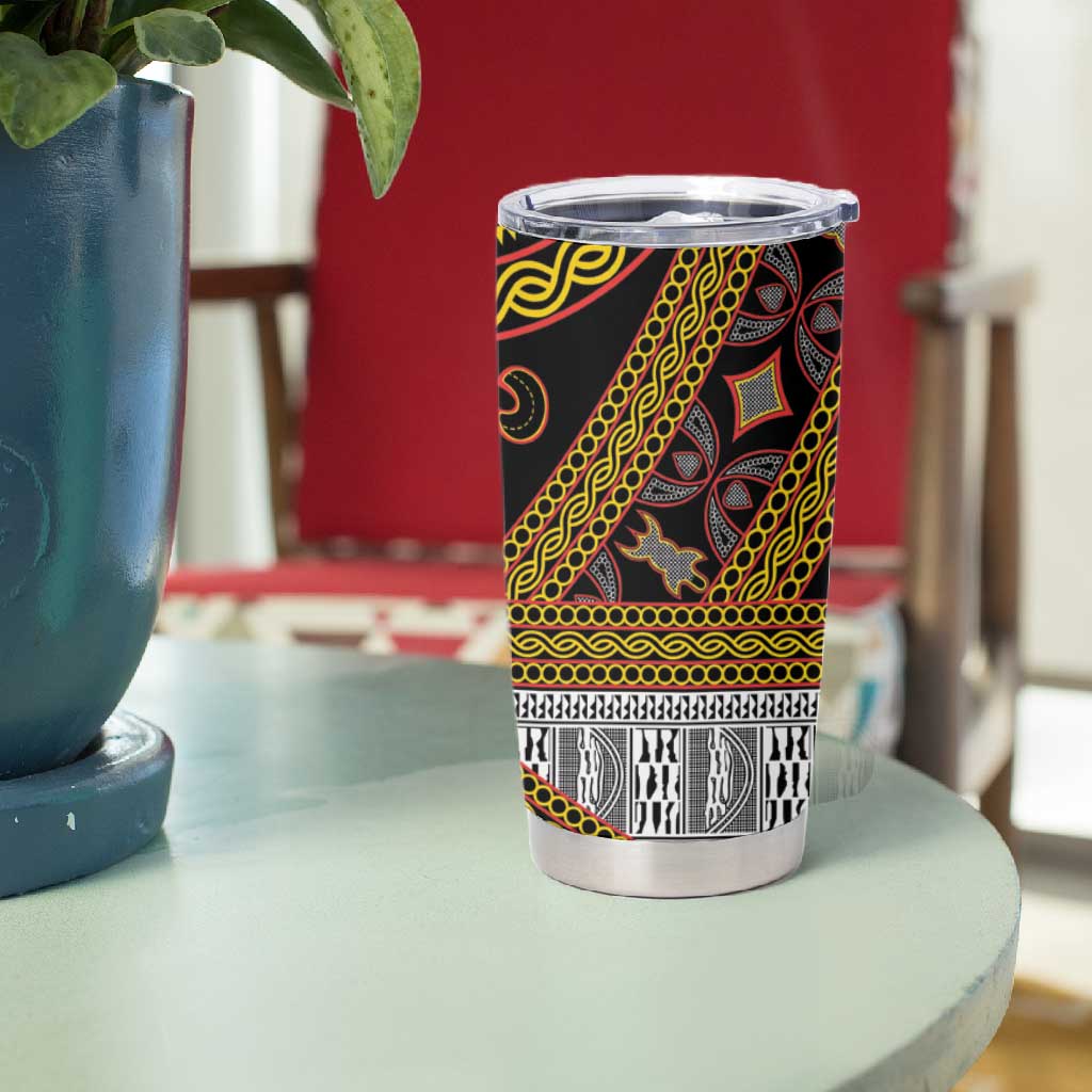 Cameroon Bamenda Toghu Inspired Tumbler Cup Classic Motifs
