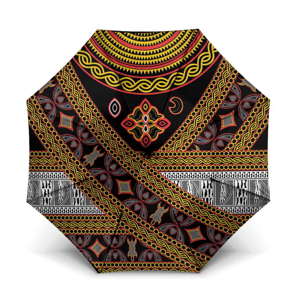 Cameroon Bamenda Toghu Inspired Umbrella Classic Motifs
