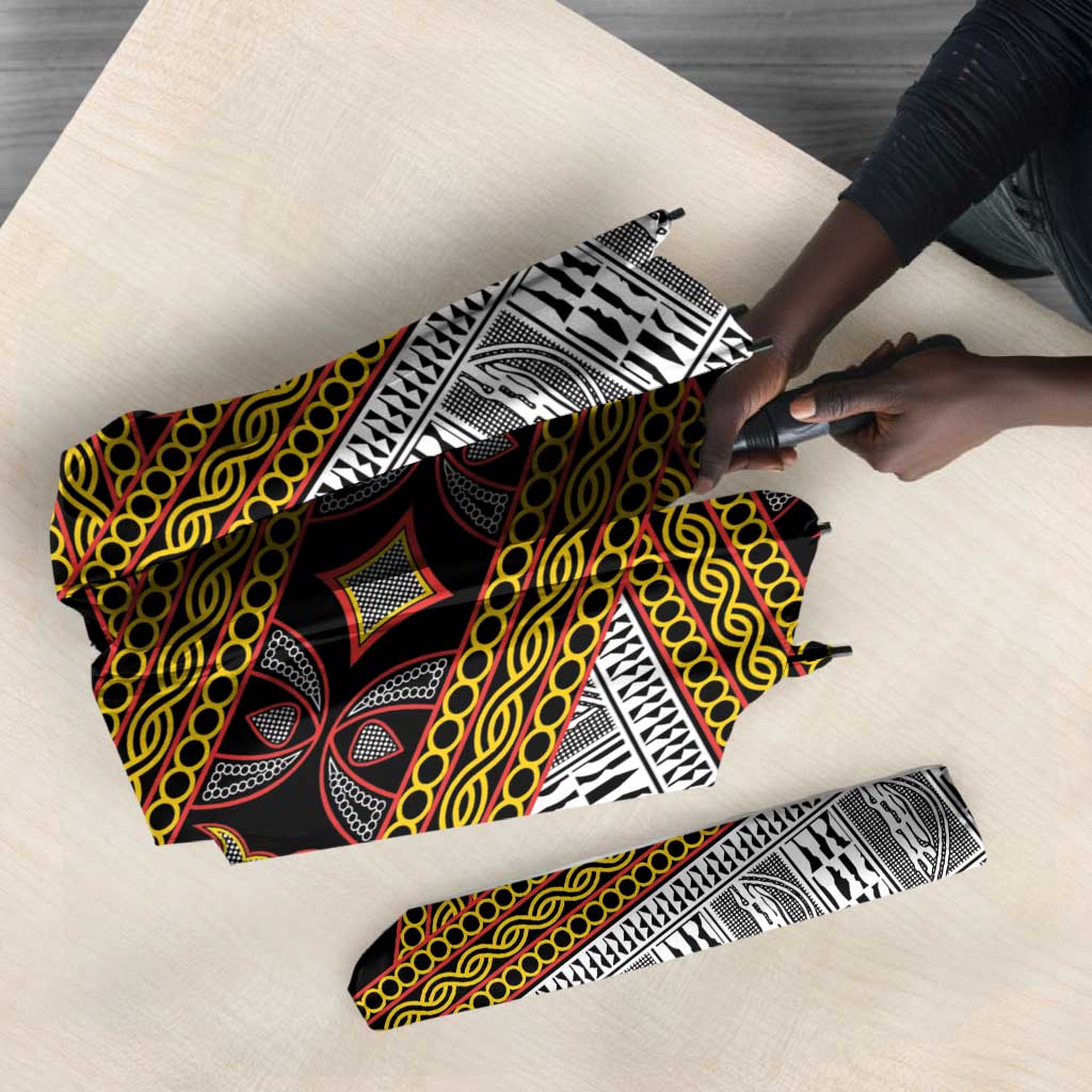 Cameroon Bamenda Toghu Inspired Umbrella Classic Motifs