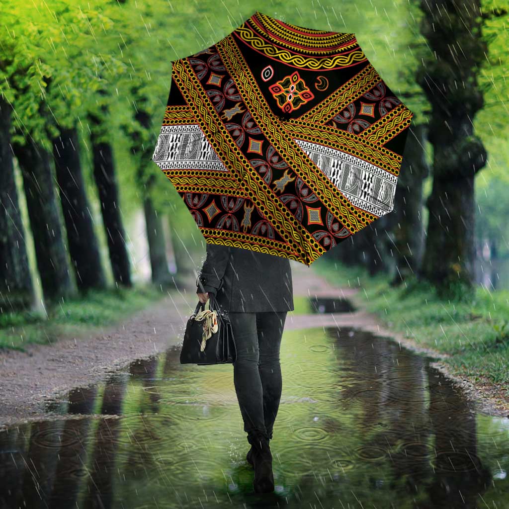 Cameroon Bamenda Toghu Inspired Umbrella Classic Motifs