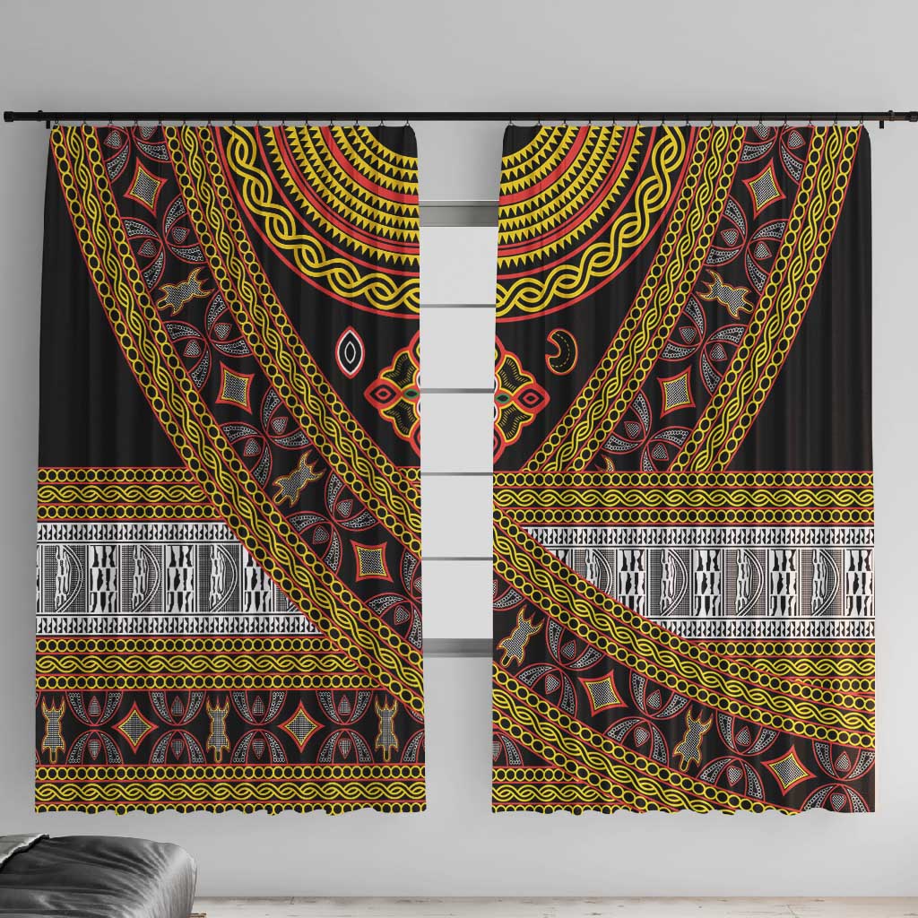 Cameroon Bamenda Toghu Inspired Window Curtain Classic Motifs