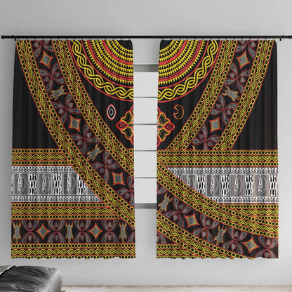 Cameroon Bamenda Toghu Inspired Window Curtain Classic Motifs