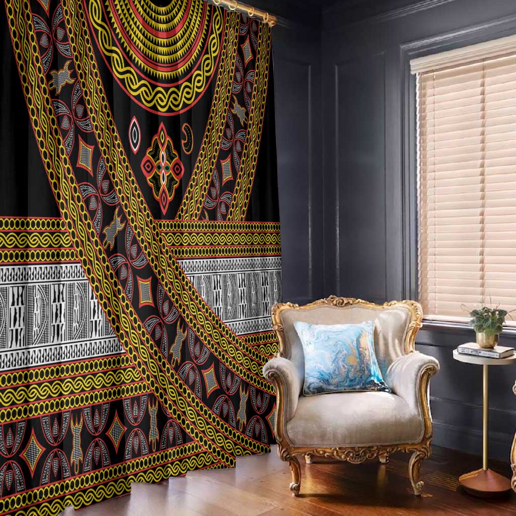 Cameroon Bamenda Toghu Inspired Window Curtain Classic Motifs