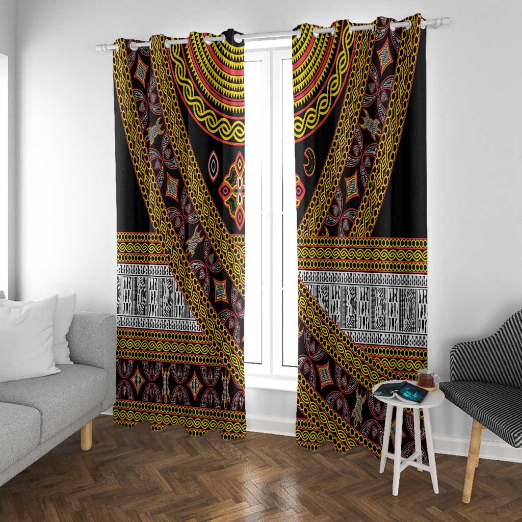 Cameroon Bamenda Toghu Inspired Window Curtain Classic Motifs