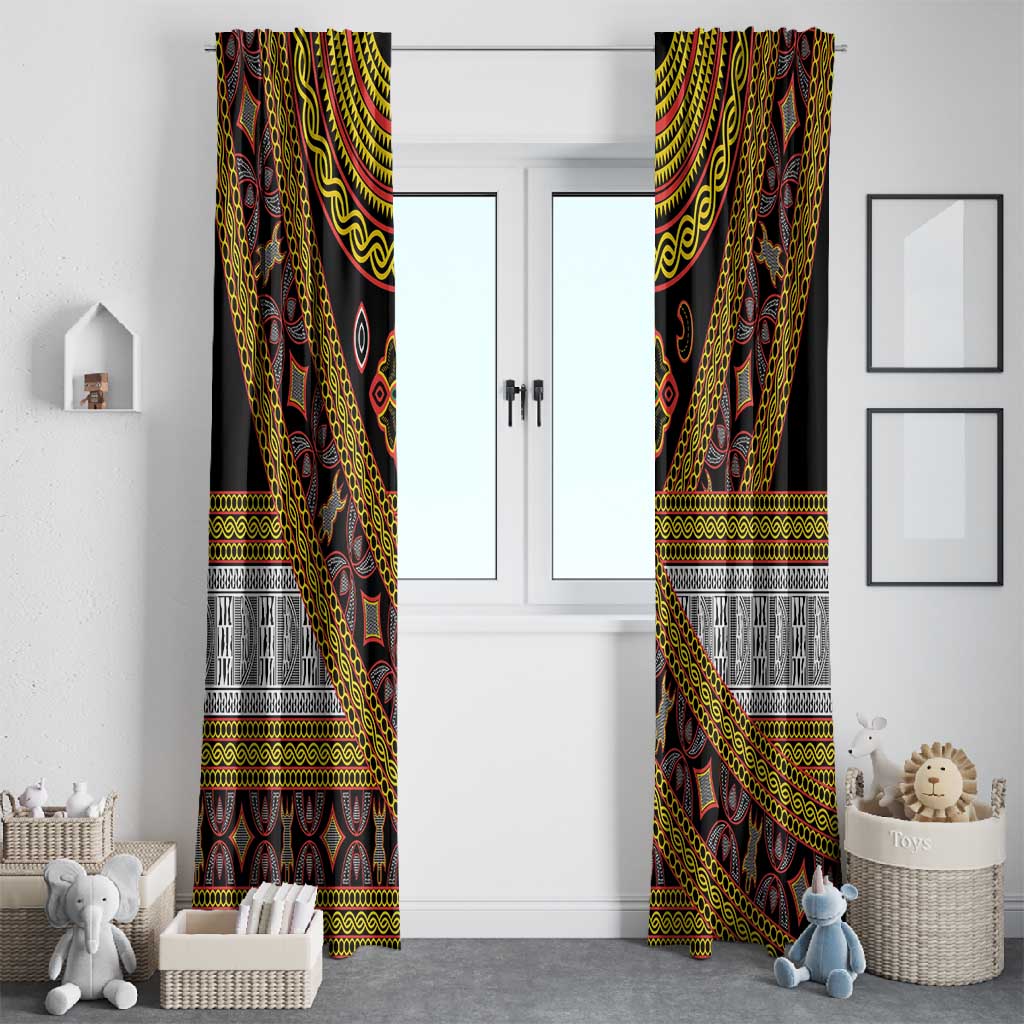 Cameroon Bamenda Toghu Inspired Window Curtain Classic Motifs