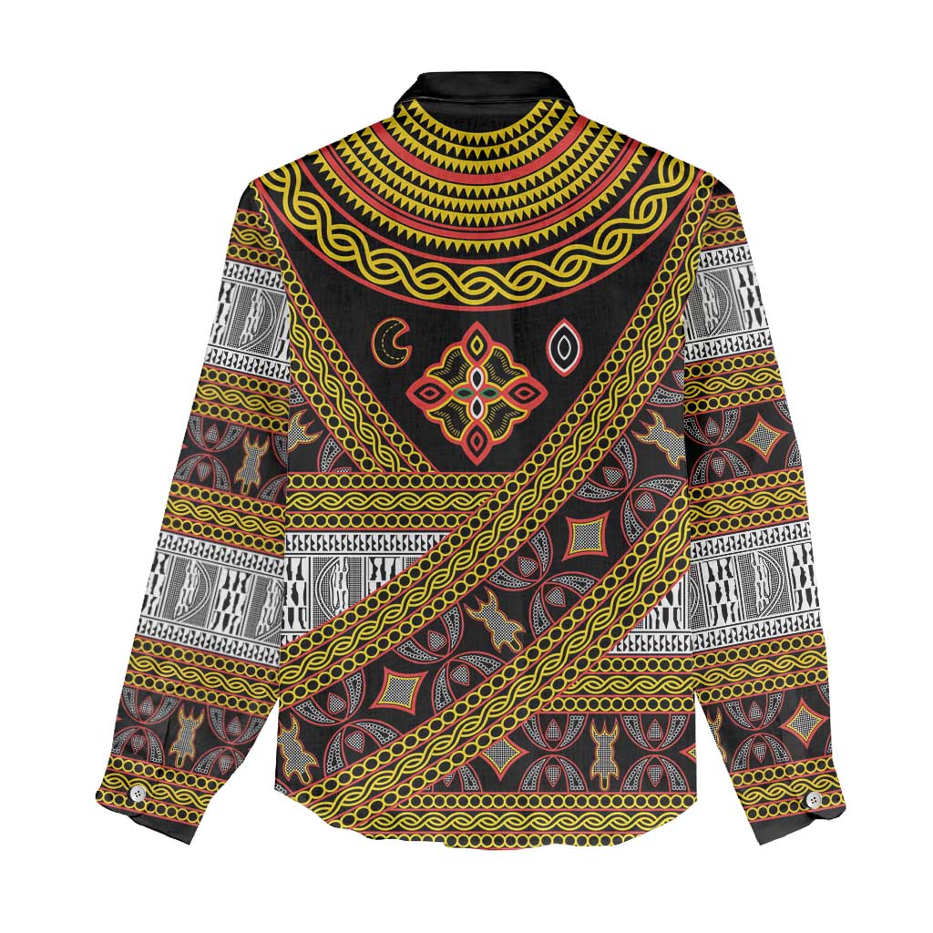 Cameroon Bamenda Toghu Inspired Women Casual Shirt Classic Motifs