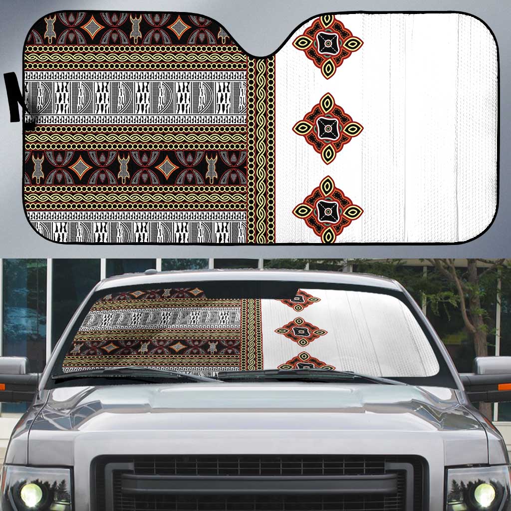 Cameroon Ndop Atoghu Inspired Auto Sun Shade