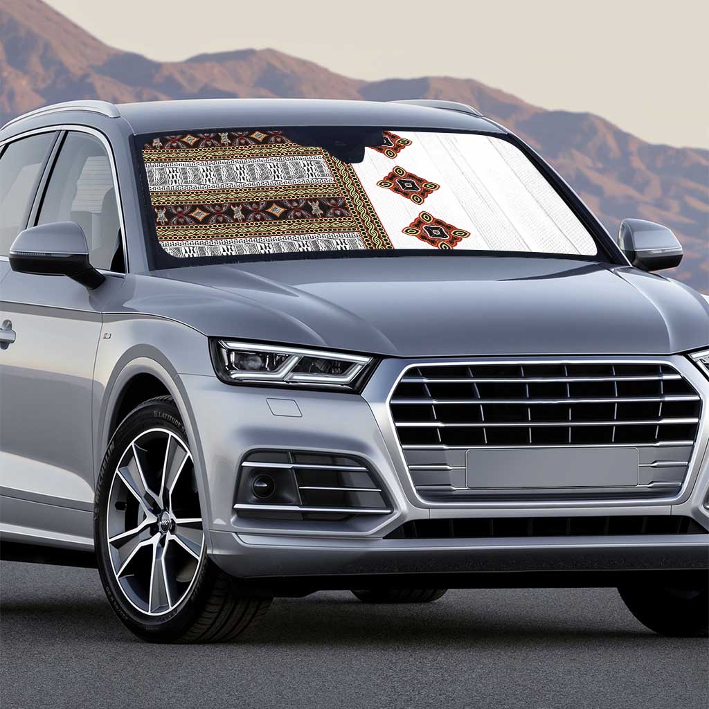Cameroon Ndop Atoghu Inspired Auto Sun Shade