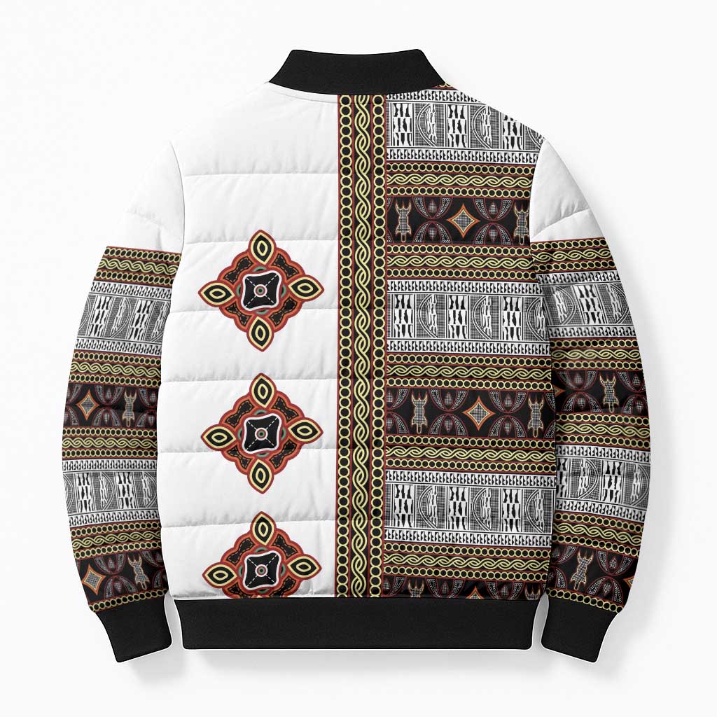 Cameroon Ndop Atoghu Inspired Bomber Puffer Jacket