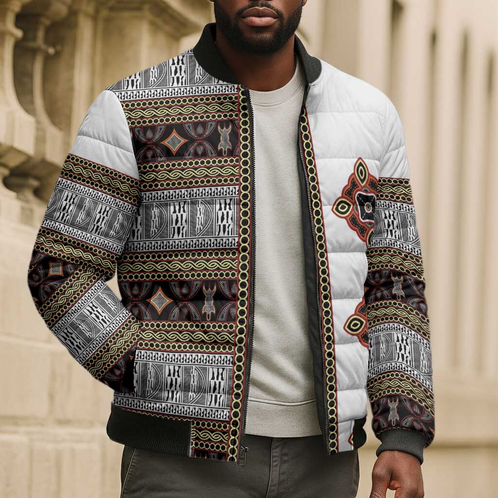 Cameroon Ndop Atoghu Inspired Bomber Puffer Jacket