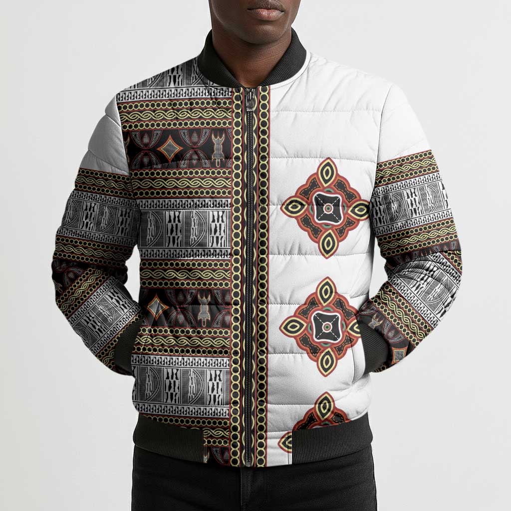 Cameroon Ndop Atoghu Inspired Bomber Puffer Jacket