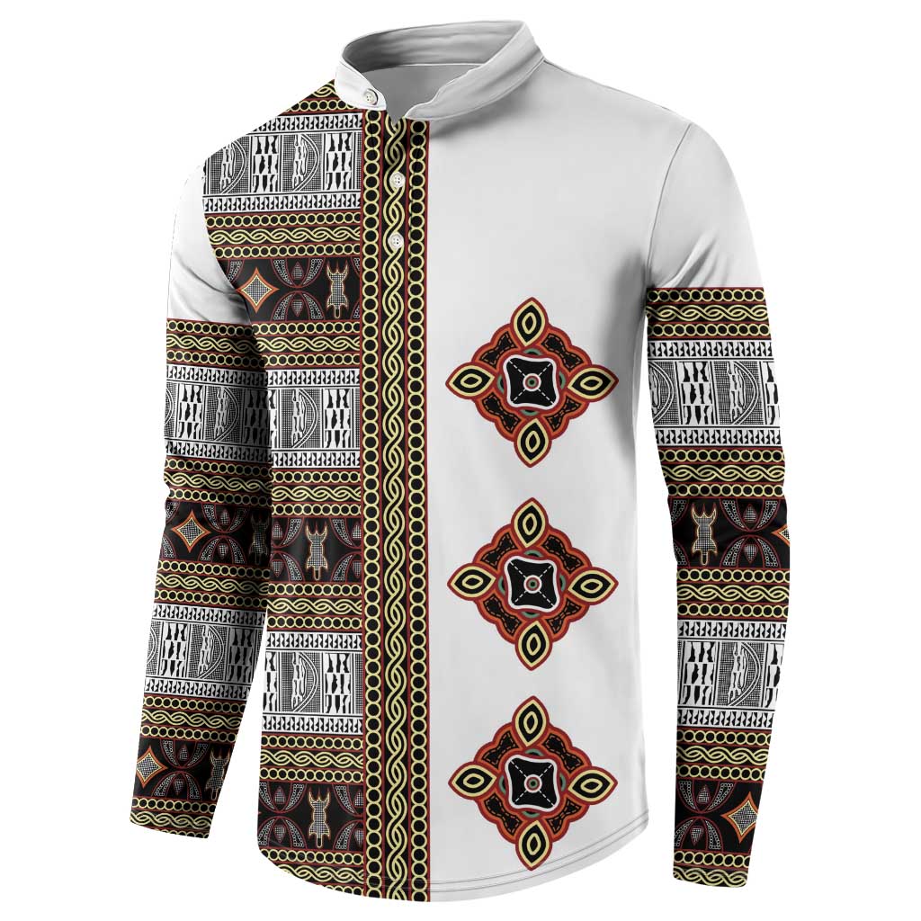 Cameroon Ndop Atoghu Inspired Button Sweatshirt