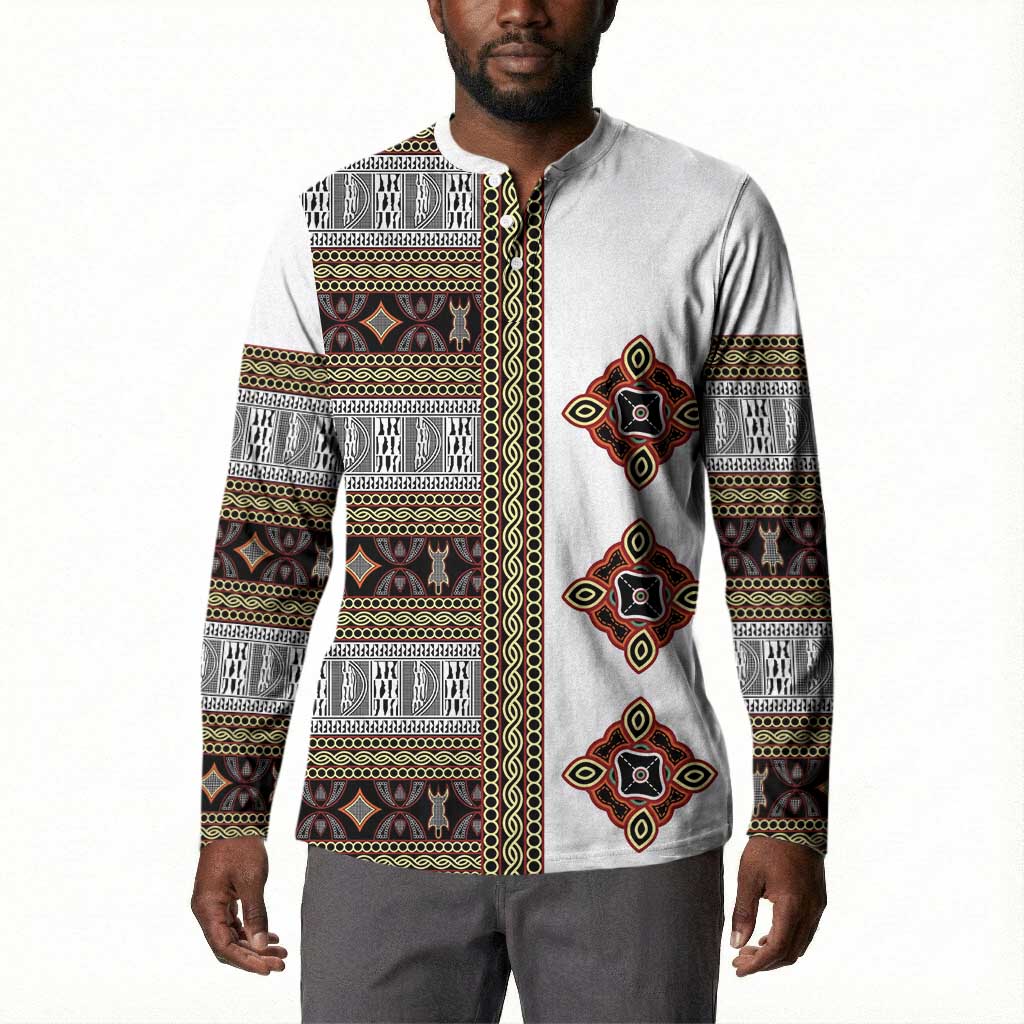 Cameroon Ndop Atoghu Inspired Button Sweatshirt